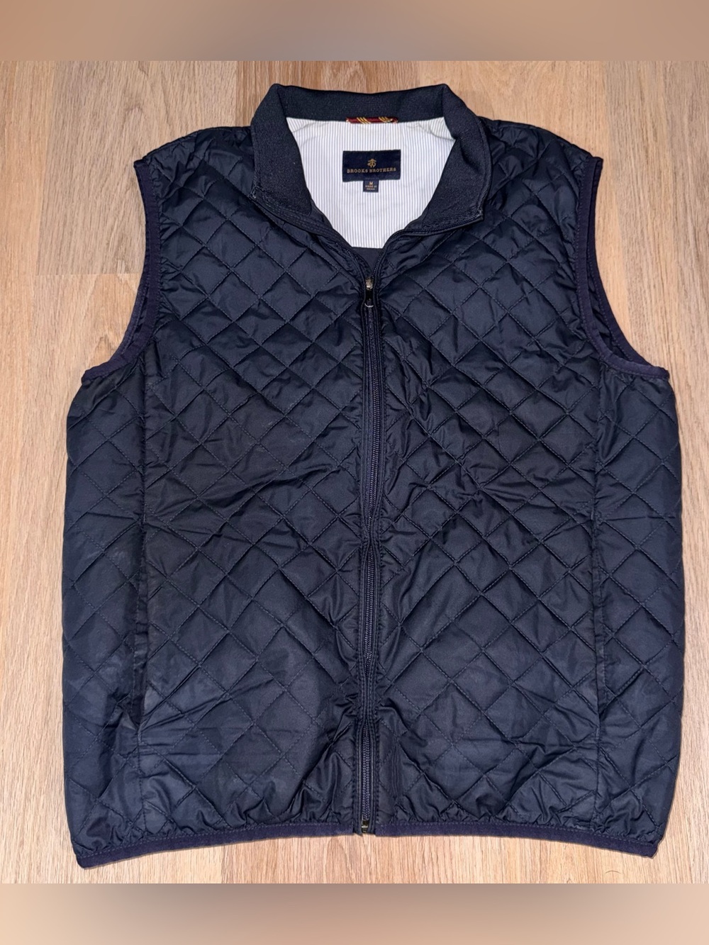 Brooks Brothers Navy Blue Quilted Vest - Size Medium